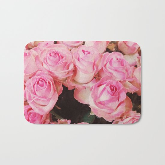 Pink Roses Bath Mat