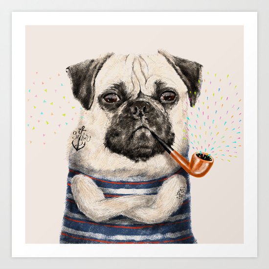 Mr.Pug Art Print
