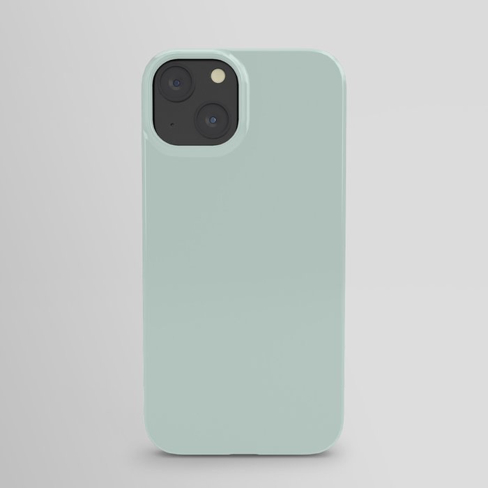 Light Pastel Mint Green Solid Color Inspired by Mint Whisper 5008-7A iPhone Case