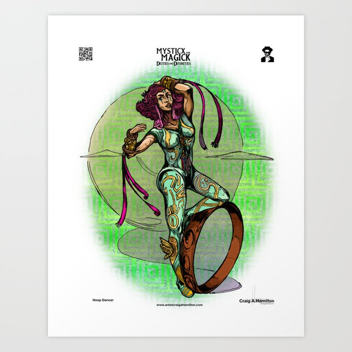 Mysticx & Magick - Deities and Divinities: "Hoop Dancer" (2nd Edition, Color) Art Print