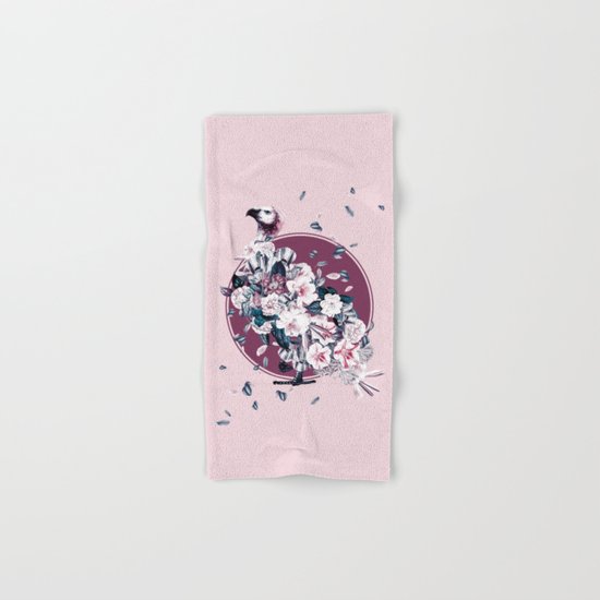 Vulture and Floral Hand & Bath Towel