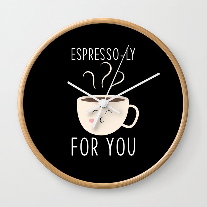 Espresso-ly for you kawaii Espresso Wall Clock