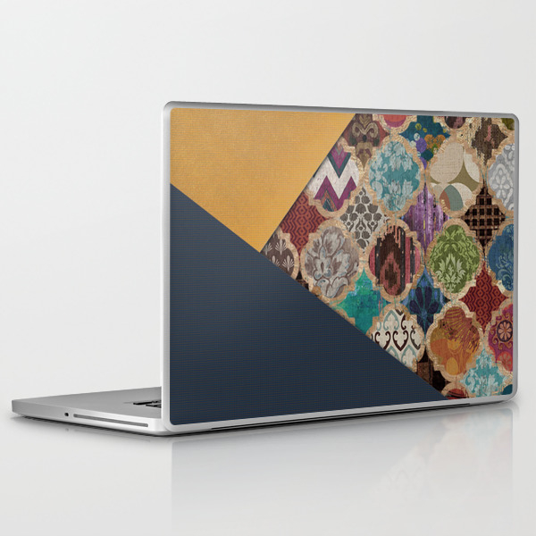 N11 Vintage Traditional Moroccan Artwork Mixed With Modern Colored Touch Laptop Ipad Skin By Arteresting Society6