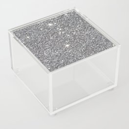 silver shine glitter Acrylic Box