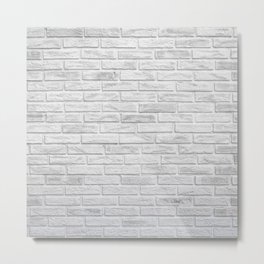 White Brick Metal Print