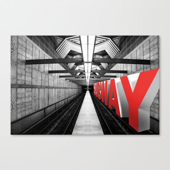 LA subway Canvas Print