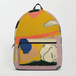 MOTHERHOOD  Backpack | Morning, Matisse, Woman, Calm, Feminist, Green, Painting, Tired, Curated, Motherhood 