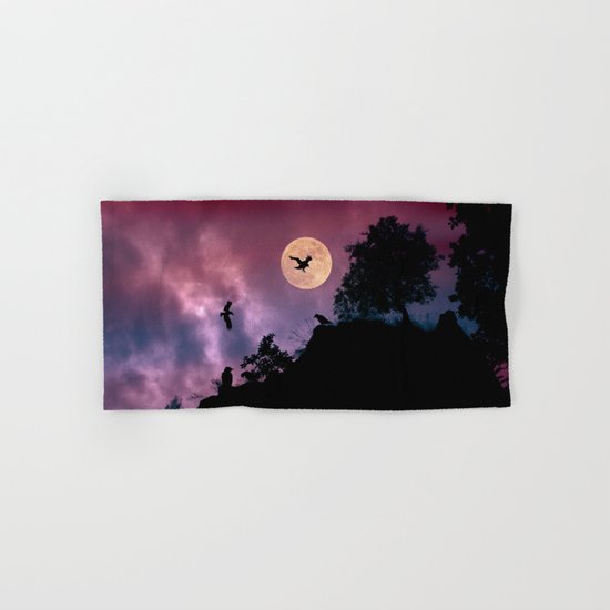 Crow meeting Hand & Bath Towel