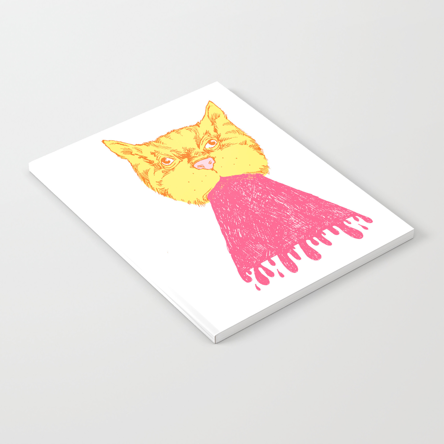 Pink Cat Vomit Notebook By Chaparralia Society6