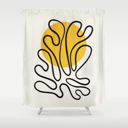 Sun Leaf: Matisse Edition | Mid Century Series Shower Curtain
