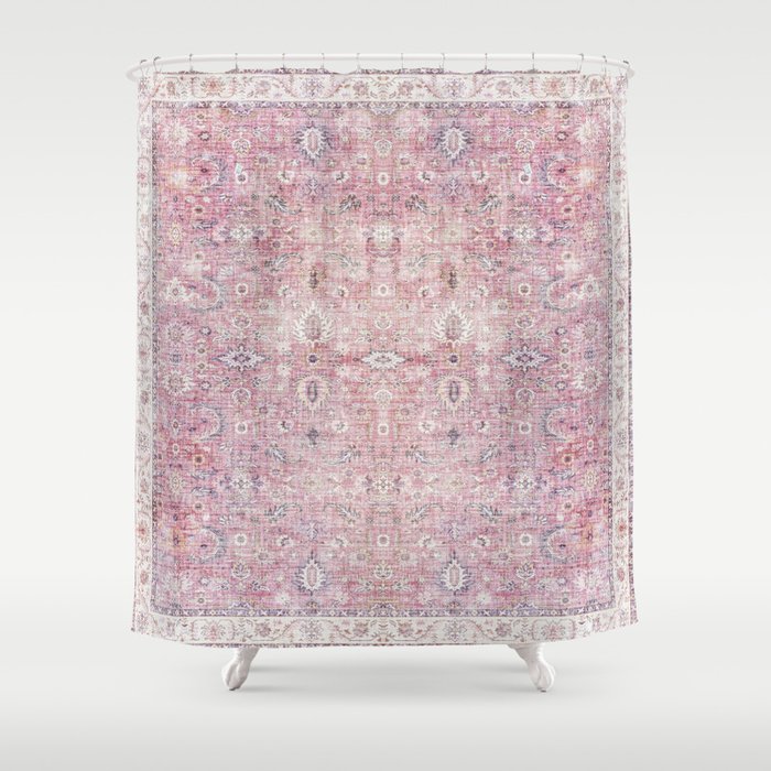 Vintage Oriental Traditional Bohemian Moroccan Fabric Style Shower Curtain