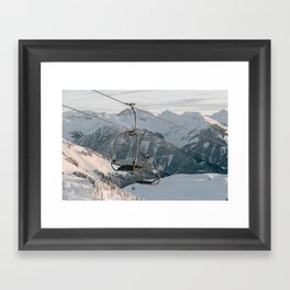 Ski lift in a fairytale winter landscape | Landscape Photography Alps | Print Art Framed Art Print