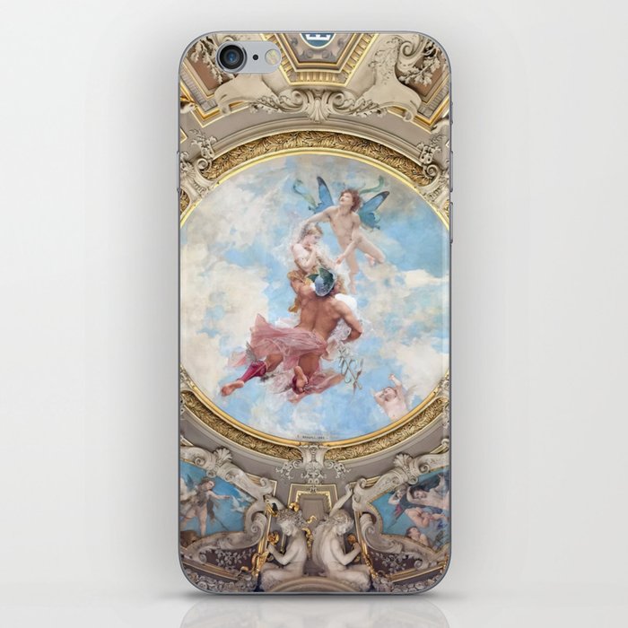 Château De Chantilly ceiling painting, Renaissance Baroque Fresco iPhone Skin