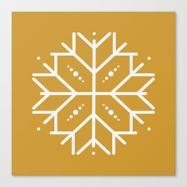 Snowflake - Gold Canvas Print