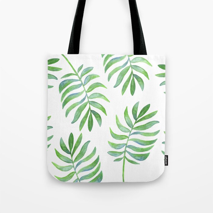 palm leaf tote bag