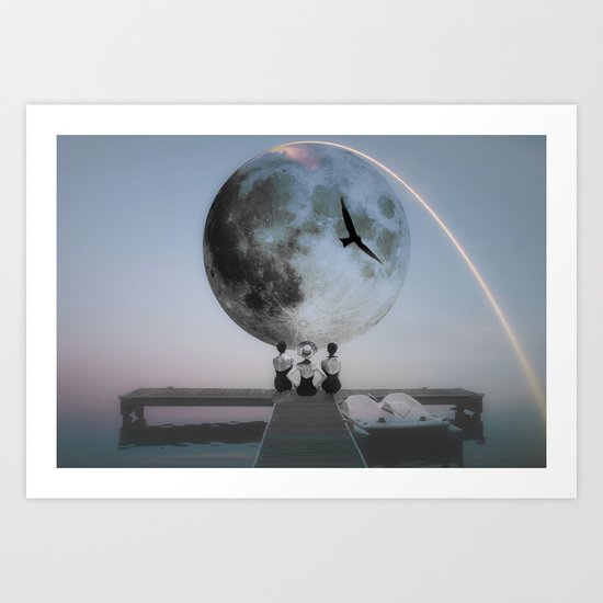 The moon will rise Art Print