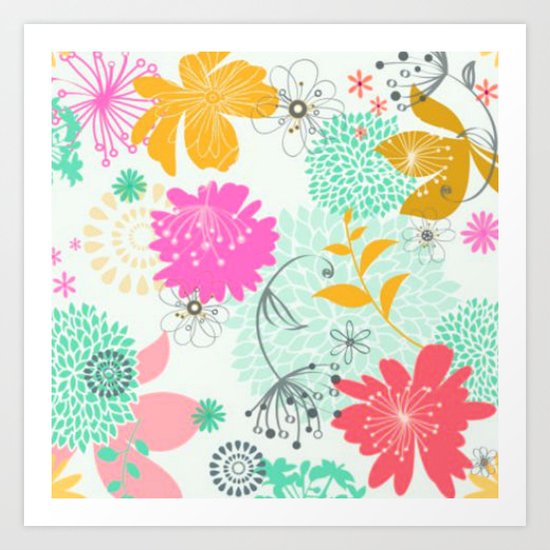 Floral vector pattern best idea Art Print
