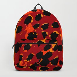 Cheetah Spots in Red, Orange and Yellow Backpack