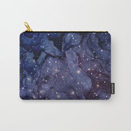 Nebula Fantasy Carry-All Pouch | Stars, Alcoholink, Astronomy, Clouds, Space, Mixedmedia, Darkblue, Cosmos, Nebula, Painted 