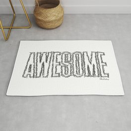 AWESOME Rug | Sketches, Awesome, Inscription, Drawing, Graphite, Digital, Sketch 