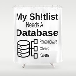 Sh!tlist Database Shower Curtain