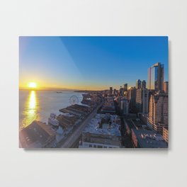 Downtown Seattle Skyline at Sunset 1 Metal Print