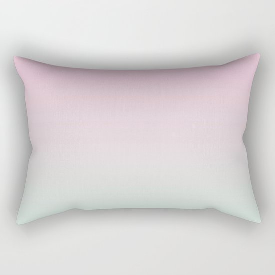 Keelee - ombre pastels minimal canvas art painting sunset nursery baby room art Rectangular Pillow
