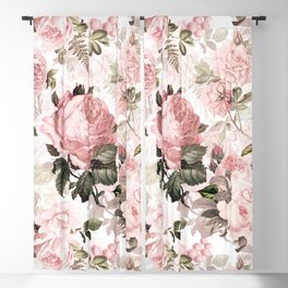 Vintage & Shabby Chic - Sepia Pink Roses  Blackout Curtain