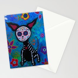 Dia de los Muertos Chihuahua Mexican Painting Stationery Cards