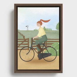 A Ride at the Farm Framed Canvas