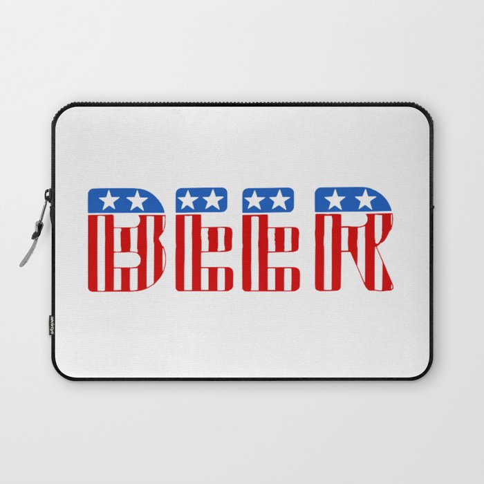 Usa Beer Text Stars And Stripes beer Laptop Sleeve