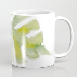 Large Watercolor Tropical Leaf Coffee Mug
