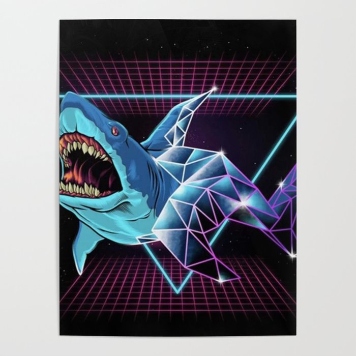 Shark 80s  Poster