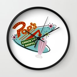 Pops 1950s Chock'lit shoppe Wall Clock