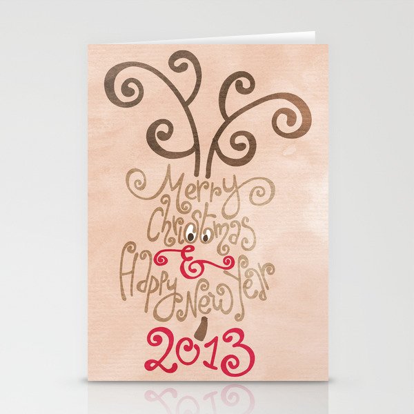 Merry Christmas & Happy New Year Stationery Cards