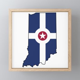 Indianapolis Indiana Flag Framed Mini Art Print