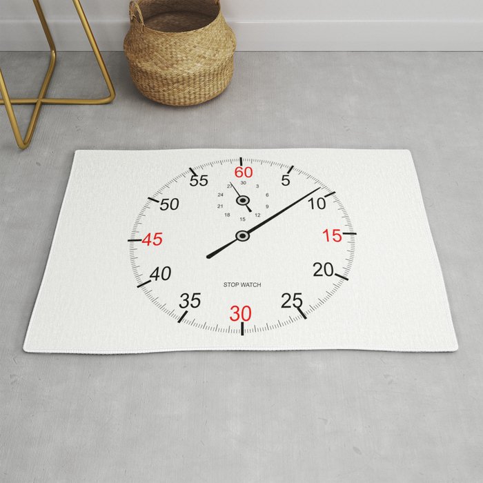 Stop Watch Face Rug