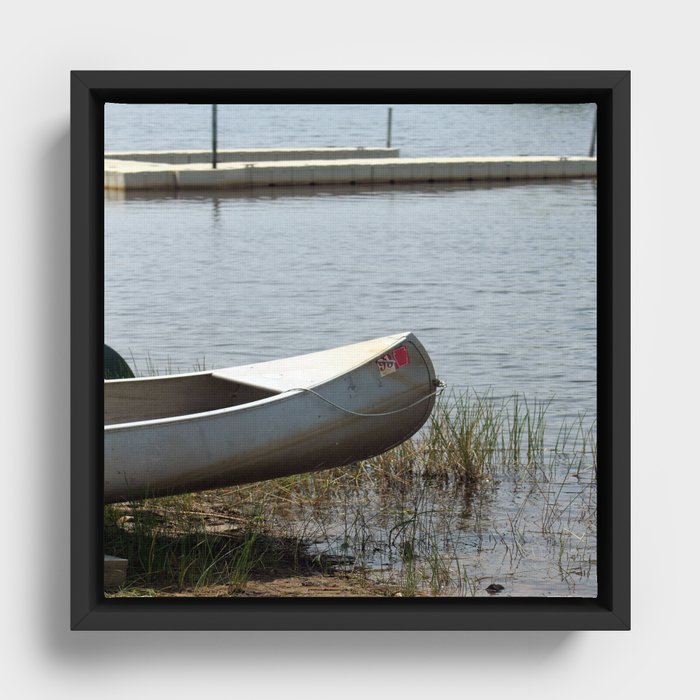 The Boat is Here Framed Canvas