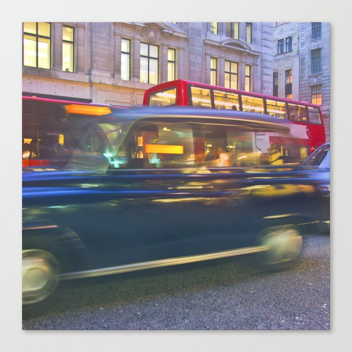 Great Britain Photography - Traffic In London City Canvas Print