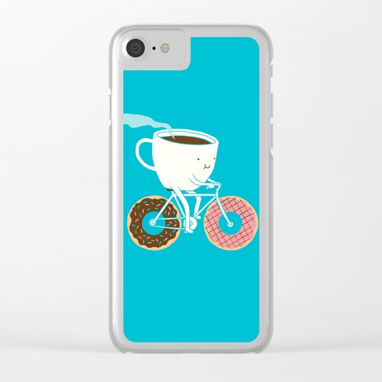 Coffee and Donuts Clear iPhone Case