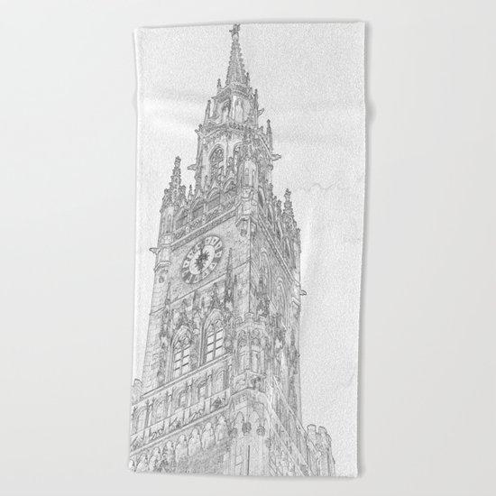 Tower of Big Ben Beach Towel