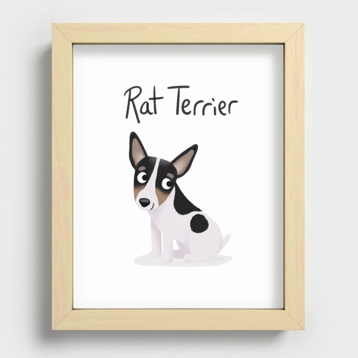 Rat Terrier - Cute Dog Series Recessed Framed Print
