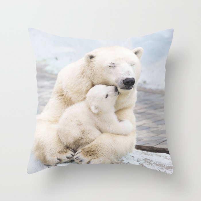 Polar Bear Love Throw Pillow