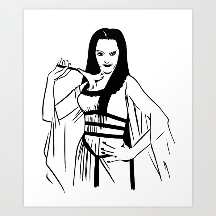 Lilly Munster of the Munsters Illustration Art Print by Is This
