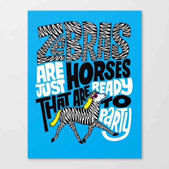 Party Horses Canvas Print