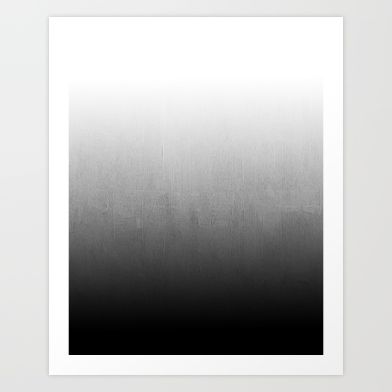 Nollia Black And White Ombre Abstract Painting Watercolor Wash