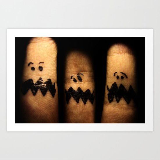 Scared Fingers Art Print