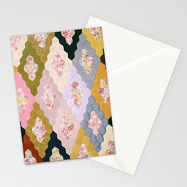 #03#Fabric in pieces pattern Stationery Card