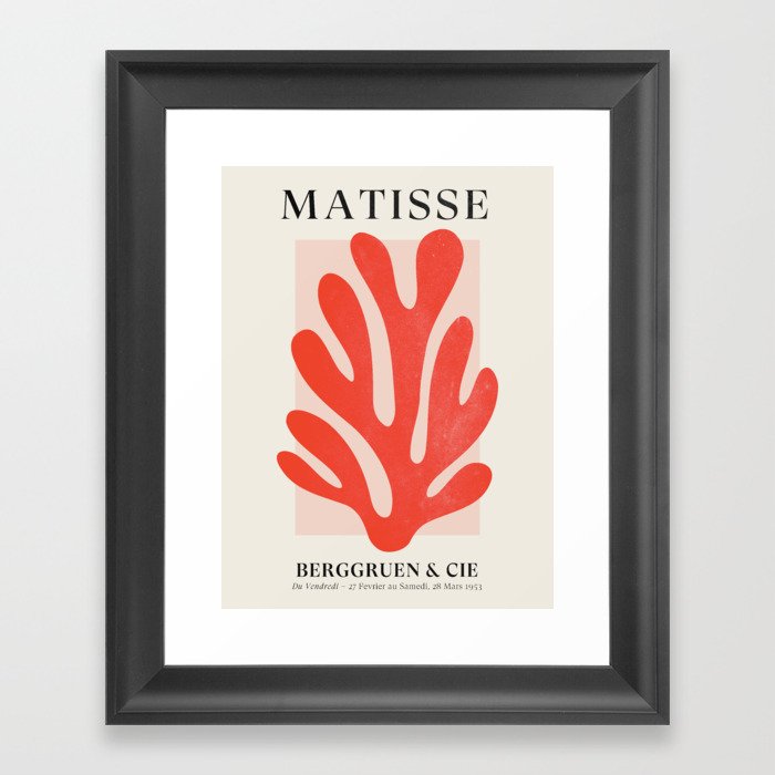 Jazz Leaf: Matisse Edition | Mid Century Series Framed Art Print