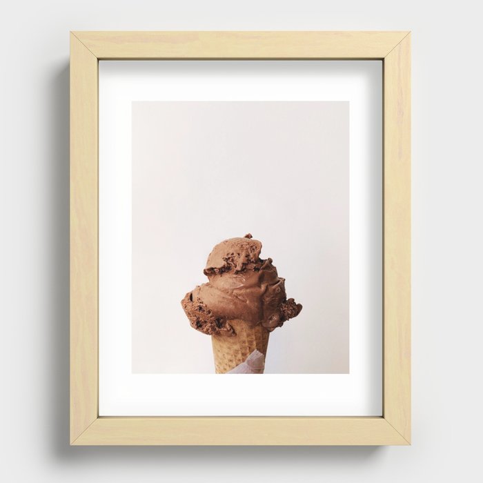Delicious Chocolate Ice Cream Recessed Framed Print